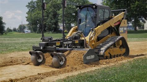 cat skid steer laser level|grading attachments for skid steer.